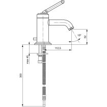 NEW HAVEN JADO Umývadlová batéria bez odpadovej garnitúry s flex. hadičkami, L4042AA