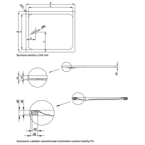 BetteUltra Space sprchová vanička z glazovanej titánovej ocele 1200x900x30 mm, Biela, 4027-000T1