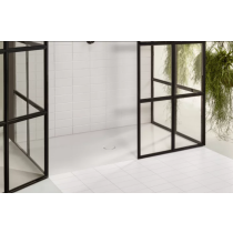 BetteFloor Side sprchová vanička z glazovanej titánovej ocele 1200x900x30 mm, Biela, 3380-000T1