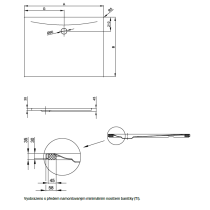 BetteFloor Side sprchová vanička z glazovanej titánovej ocele 900x900x30 mm, Biela, 3381-000T1