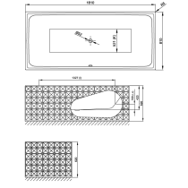 BetteLoft Ornament voľne stojaca vaňa z glazovanej titánovej ocele s povrchovou úpravou GlazePlus 1810x810x620 mm, Biela, 3172-000CFXX6A,PLUS