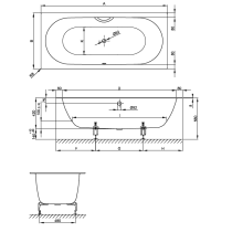 BetteStarlet Spirit vaňa z glazovanej titánovej ocele 1800x800x420 mm, Biela, 1634-000