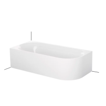 BetteLux Oval IV Silhouette voľne stojaca vaňa k stene z glazovanej titánovej ocele s povrchovou úpravou GlazePlus 1850x850x575 mm, Biela, 3426-000CERVS,PLUS