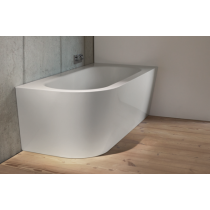 BetteStarlet V Silhouette voľne stojaca vaňa k stene z glazovanej titánovej ocele 1850x850x575 mm, Biela, 6700-000CELVK