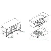 BetteStarlet IV Silhouette voľne stojaca vaňa k stene z glazovanej titánovej ocele 1850x850x575 mm, Biela, 6670-000CERVK