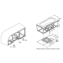BetteStarlet V Silhouette voľne stojaca vaňa k stene z glazovanej titánovej ocele 1850x850x575 mm, Biela, 6700-000CELVK