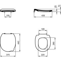 CONTOUR 21 WC sedadlo detské s poklopom, pre WC 7-11 rokov, farba žltá, S453679