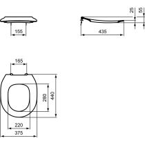 CONTOUR 21 WC sedadlo detské bez poklopu, pre WC 7-11 rokov, farba modrá, S454536