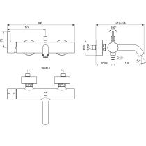 JOY Vaňová batéria nástenná, BC786GN