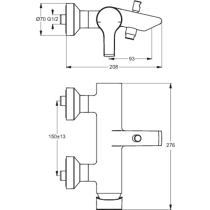ACTIVE Vaňová batéria nástenná, B8069AA
