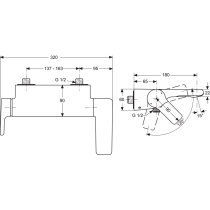 ATTITUDE Vaňová batéria nástenná, A4604