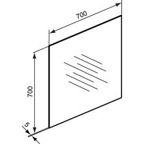 Connect zrkadlo 70x70 cm, E6542BH