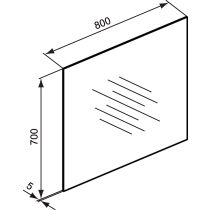Connect zrkadlo 80x70 cm, E6543BH