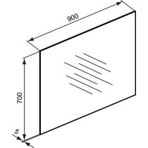 Connect zrkadlo 90x70 cm, E6544BH