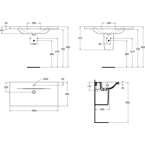 Connect New  umývadlo 100x49 cm, E812601