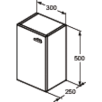 CONNECT SPACE Postranná skrinka 30x50 cm ku skrinke pod umývatko, E0373SO