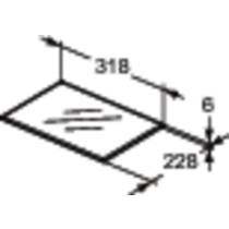 CONNECT Sklenená doska 30 cm, E0392RP