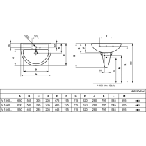 Eurovit umývadlo 60x46 cm, V144001