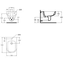 PLAYA Bidet závesný, J501501