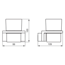 STRADA Pohár so závesným držiakom, A9197