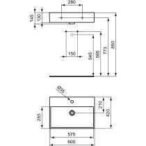 Strada umývadlo 60x42 cm, K077801