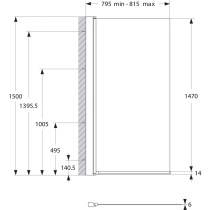 Synergy  Angel vaňová zástena 80 cm, L6210