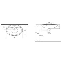 Avance umývadlo 85x56 cm, K063401