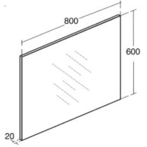 TEMPO Zrkadlo 80x60 cm, E3252BH