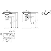 Tonic II umývatko 45x31 cm - pravé, K0867MA