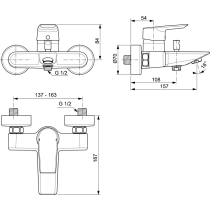 Tesi vaňová batéria nástenná, A6583AA