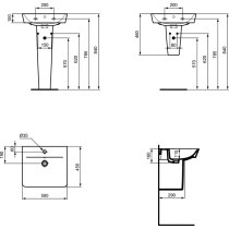 Connect Air umývadlo 50x46 cm, E0301MA