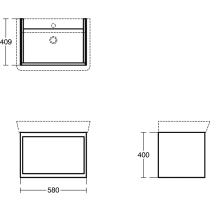 Connect Air skrinka pod umývadlo 65 cm, E0847B2