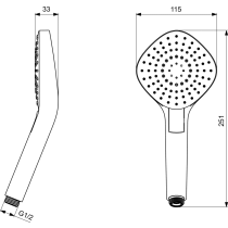 IDEALRAIN EVO ručná sprcha Diamond, B2232AA