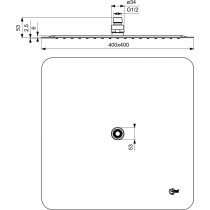 IDEALRAIN CUBE Hlavová sprcha LUXE, B0389MY