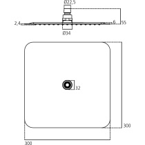 IDEALRAIN CUBE Hlavová sprcha LUXE, B0388MY