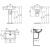 EUROVIT+ Umývadlo 55x45 cm, K2847
