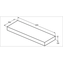 ADAPTO Nábytková polica 150 cm, U8593FW