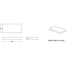 ADAPTO Nábytková polica 105 cm, U8408FW