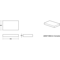 ADAPTO Nábytková polica 85 cm, U8407FX