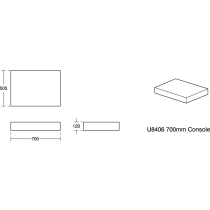 ADAPTO Nábytková polica 70 cm, U8406FX