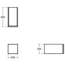 ADAPTO Nástenná skrinka 25 cm, U8419WG