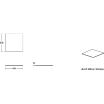 ADAPTO Vrchná doska pre nástennú skrinku, U8412WG