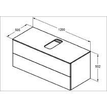 ADAPTO Skrinka pod umývadlo 120 cm, U8598FF