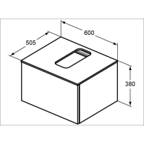 ADAPTO Skrinka pod umývadlo 60 cm, U8594FF