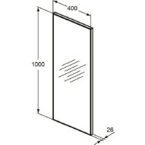 MIRROR & LIGHT Zrkadlo s rámom 40x100x2,6 cm, T3360BH