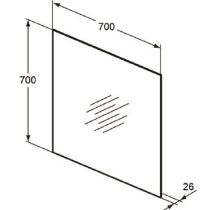 MIRROR & LIGHT Zrkadlo s ambientným podsvietením 70x70x2,6, T3335BH