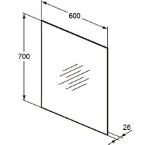 MIRROR & LIGHT Zrkadlo s ambientným podsvietením 60x70x2,6, T3278BH