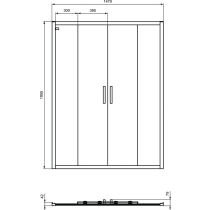 CONNECT 2 Posuvné dvere 150 cm štvordielné, K9281EO