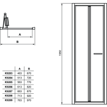 CONNECT 2 Skladacie dvere 100 cm, K9289EO