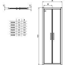 CONNECT 2 Lietacie dvere 70 cm, K9290EO